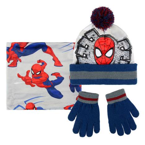 Spiderman Bobble Hat Chimney Scarf & Gloves Set £14.99